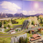 Modelleisenbahn, Gebirge, Häuser